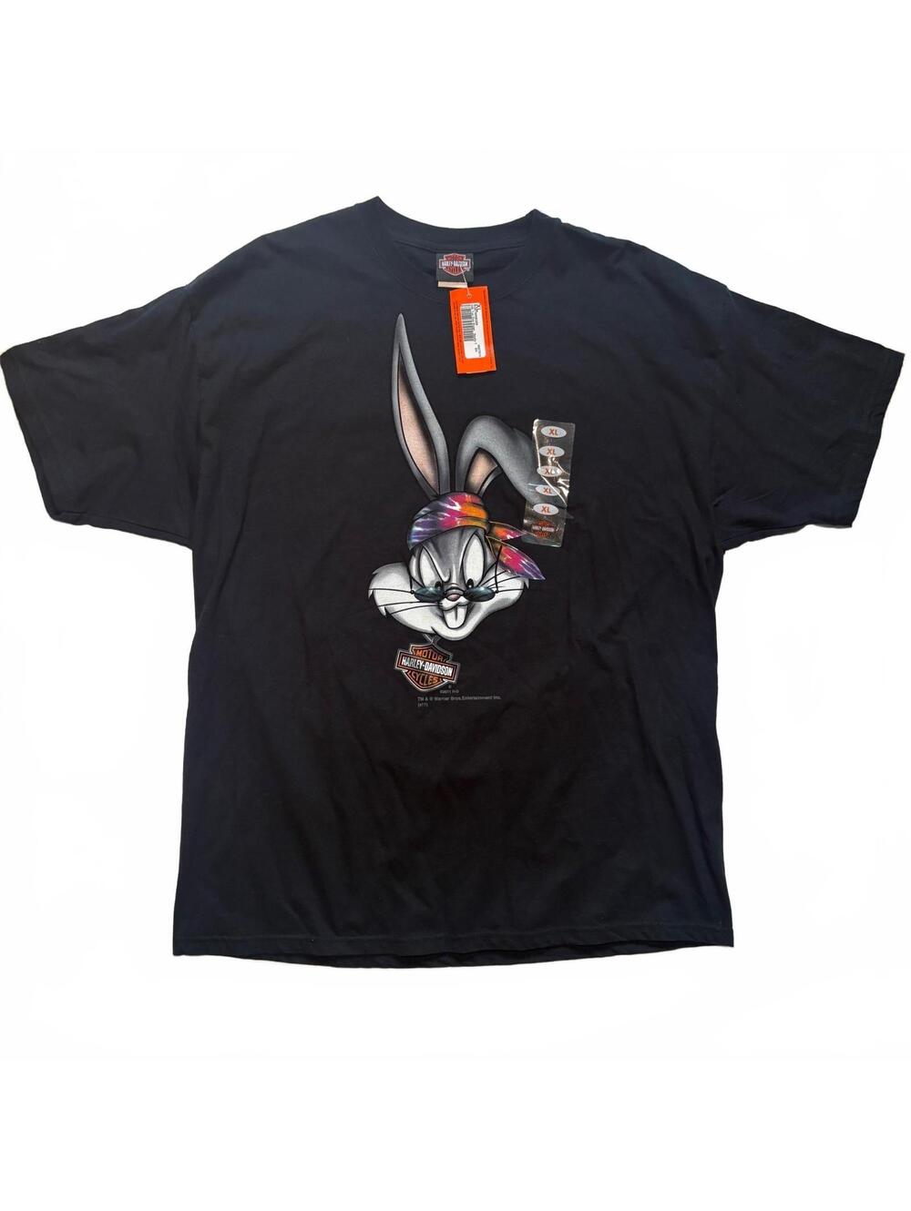 Harley Davidson x Bugs Bunny Looney Tunes graphic T-shirt Streetwear Motorcycles